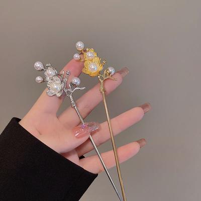 Vlásenky v čínském stylu Moderní Plum Blossom Vlásenka Dámská Vlásenka Dívčí Vlasové doplňky Pokrývky hlavy