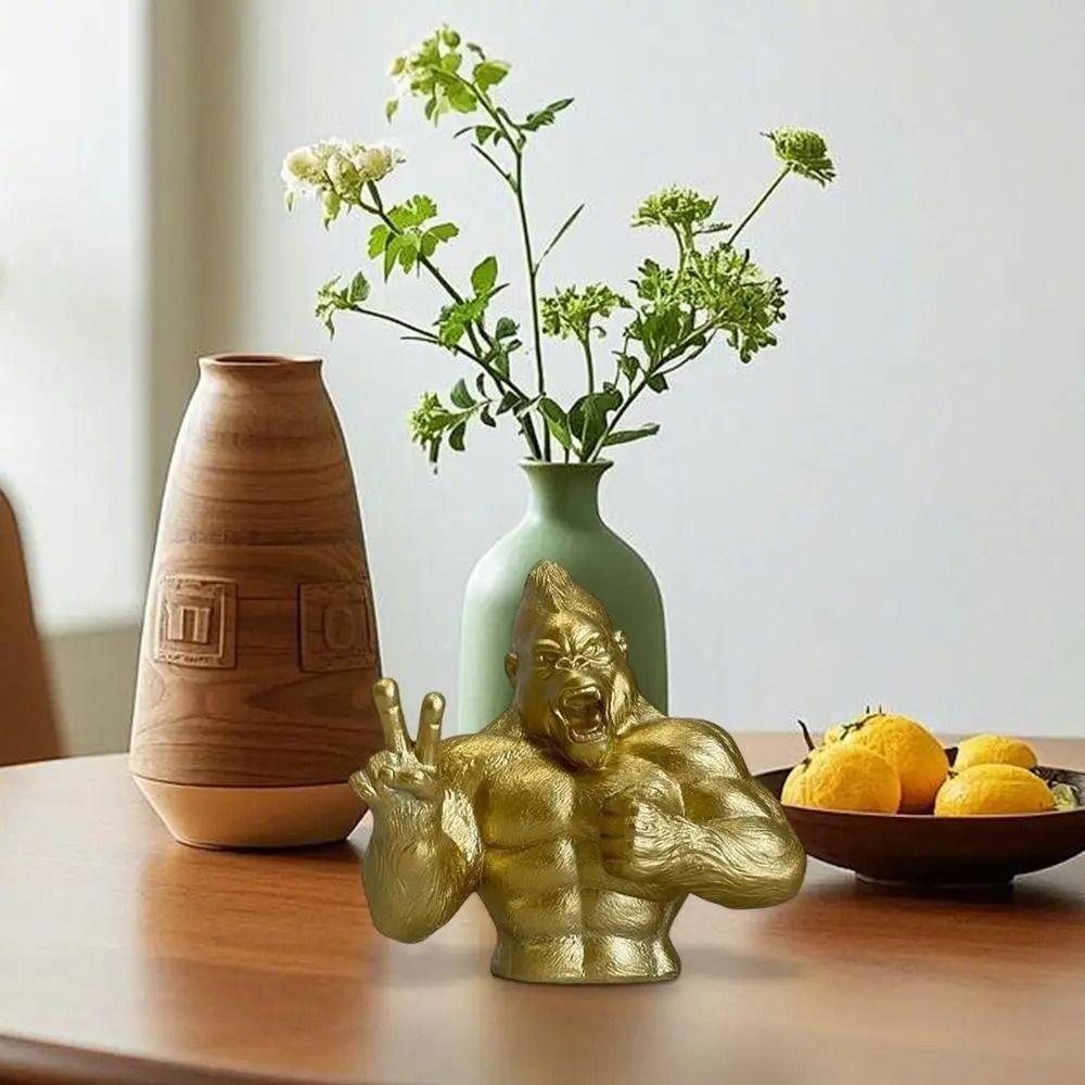 Resin Simulation Orangutan Statue Handicraft Miniatures Figurine Monkey Toy Sculpture Tea Table