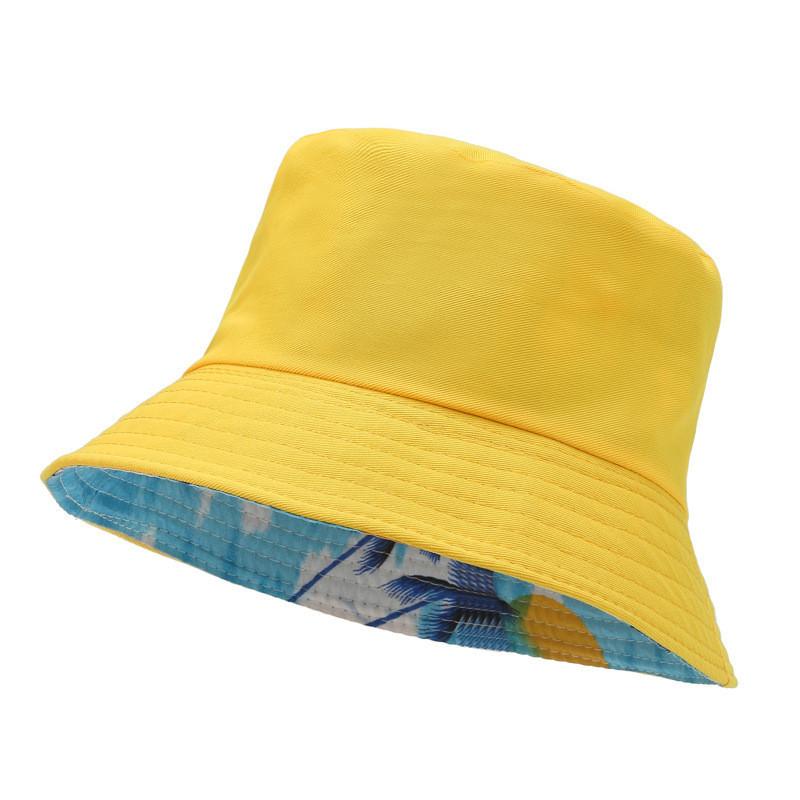 Fisherman Faced Double Hat Leaf Print Outdoor Cap Breathable Hats Gift Fashion