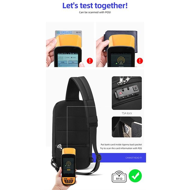 2021 New Tigernu Fashion Style Men Bags Casual Splashproof Chest Bags High Quality Crossbody Bags Male Travel Sling Bags For Men