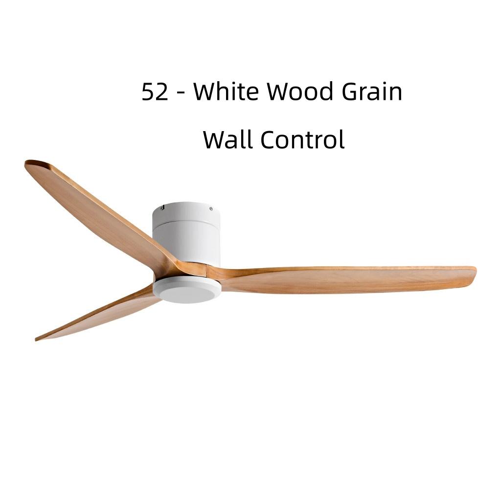 42-60" Modern Whisper-Quiet Villa Hotel Decoration Fan Commercial Ceiling Fan Style Solid Wood Blades Electric Fan