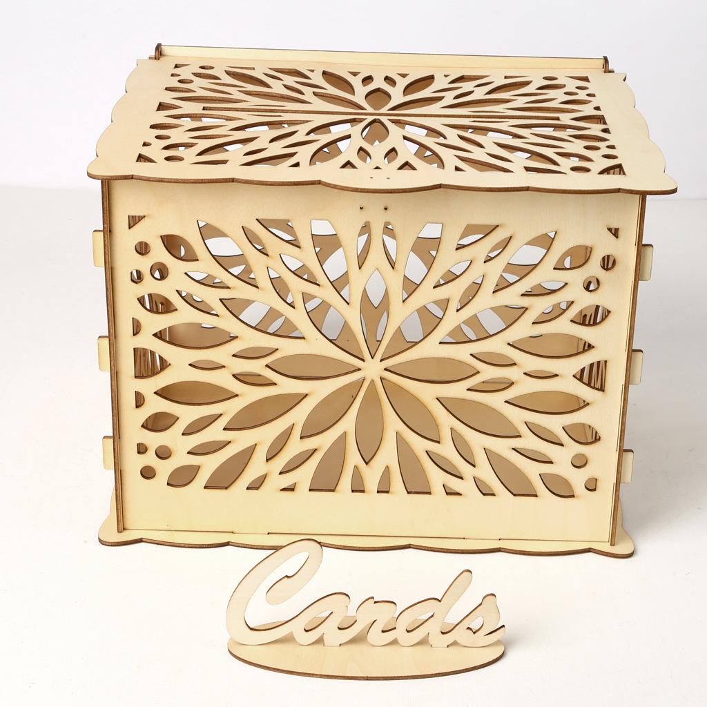 DIY Wooden Wedding Card Box and Business Card Holder
