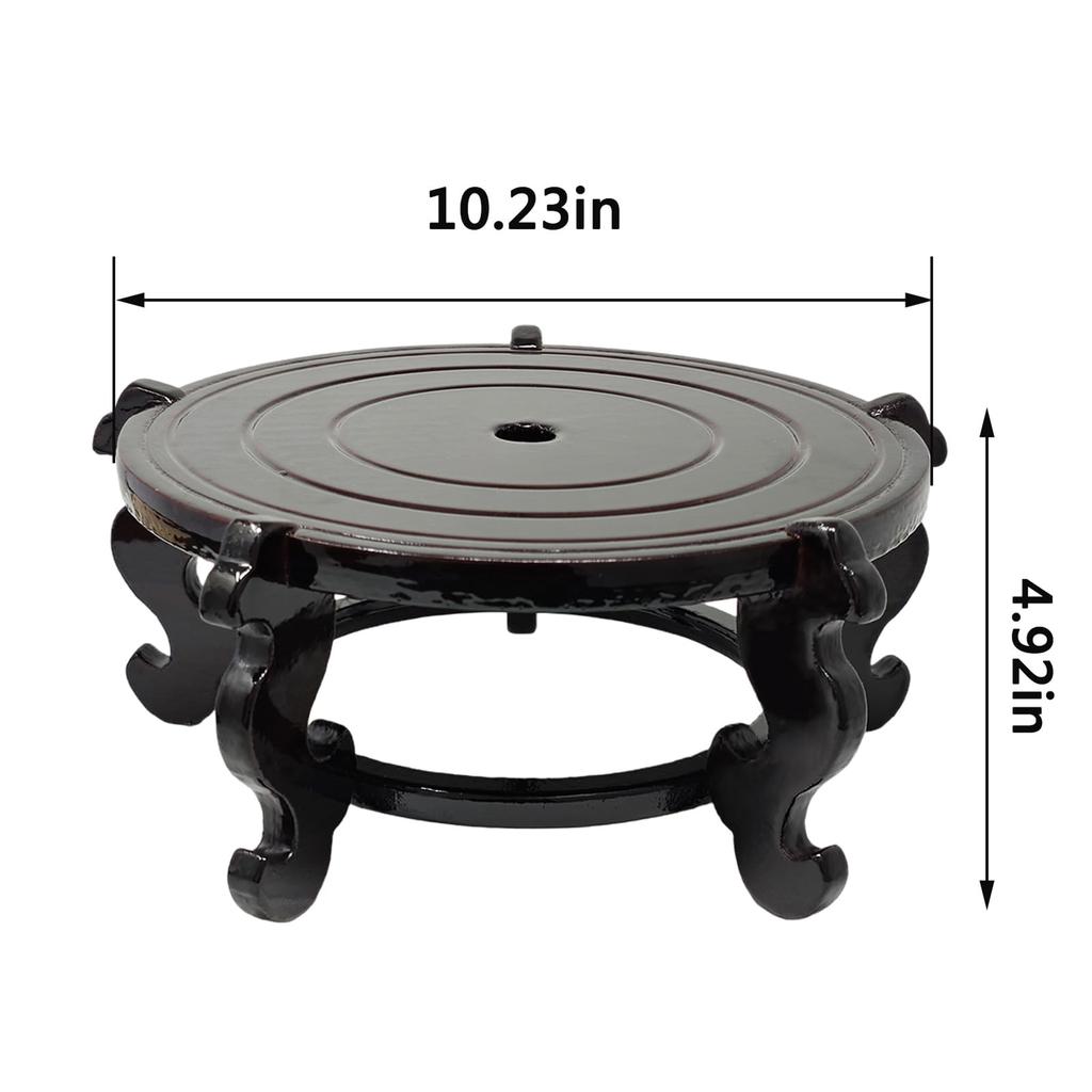 Pedestal for Wooden Flower Pot Gardening 10 Brown Bonsai, Base, Stand, Rack, Pedestal, Veranda, Inch,