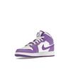 Air Jordan 1 Mid GS Purple Venom Kids Sneakers White DQ8423-511