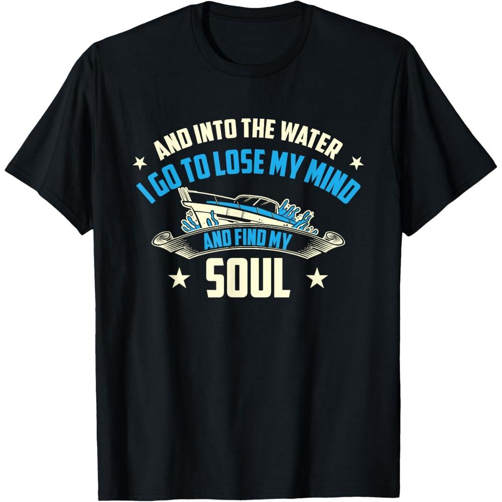Into The Water Captain Boating Boat Sailing Sea Ocean Sailor T-Shirt 4XL чёрный