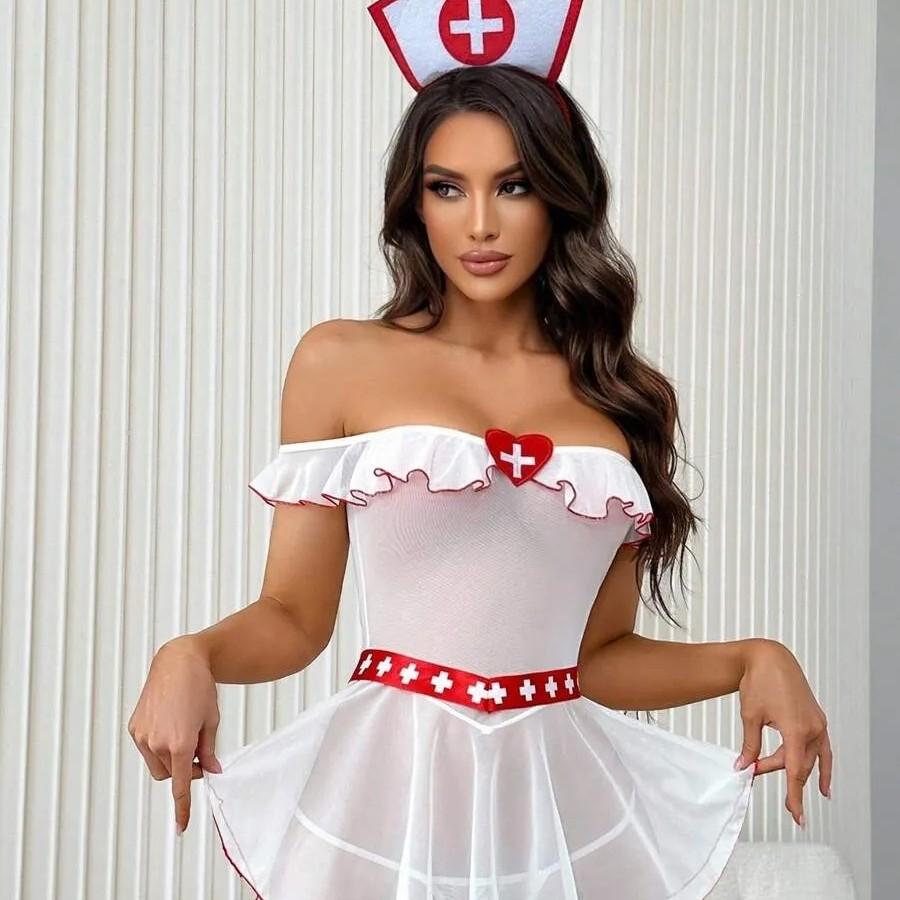 Nurse Dress Cosplay Suit Sexy Lace Seduction Uniform Sexy Lingerie