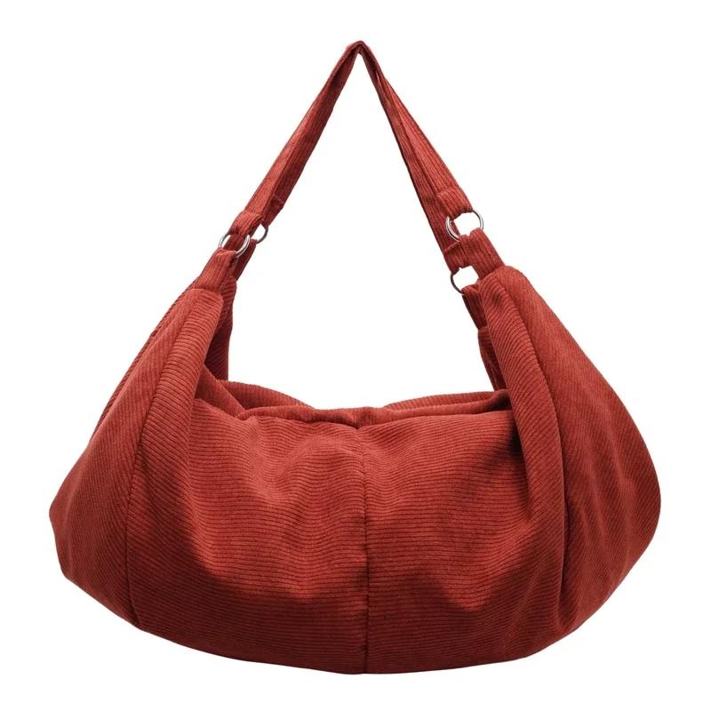 Geanta de umar cu fermoar capacitate mare produs monocromatic de moda geanta de catifea popular versatil tote moale