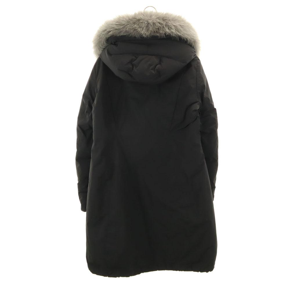 WOOLRICH down coat S black with fox fur Women Used