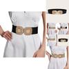 Style Wide Leather Belt For Women With Adjustable Metal Hook Buckle For Coat And Dress