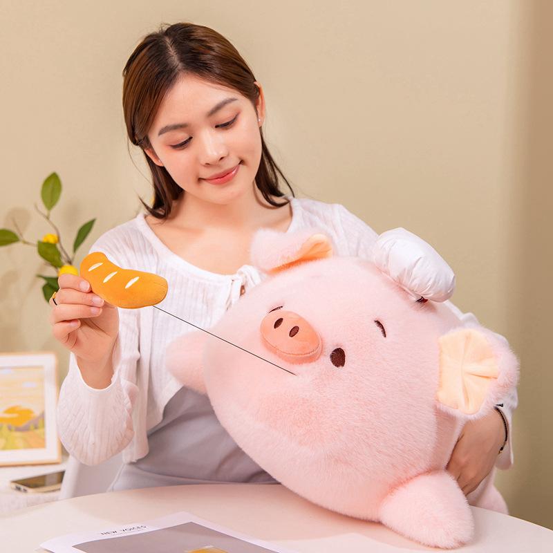 Chef Pig Plush Toy Cute Stretchable Bread Pig Pillow Pig Pig Doll