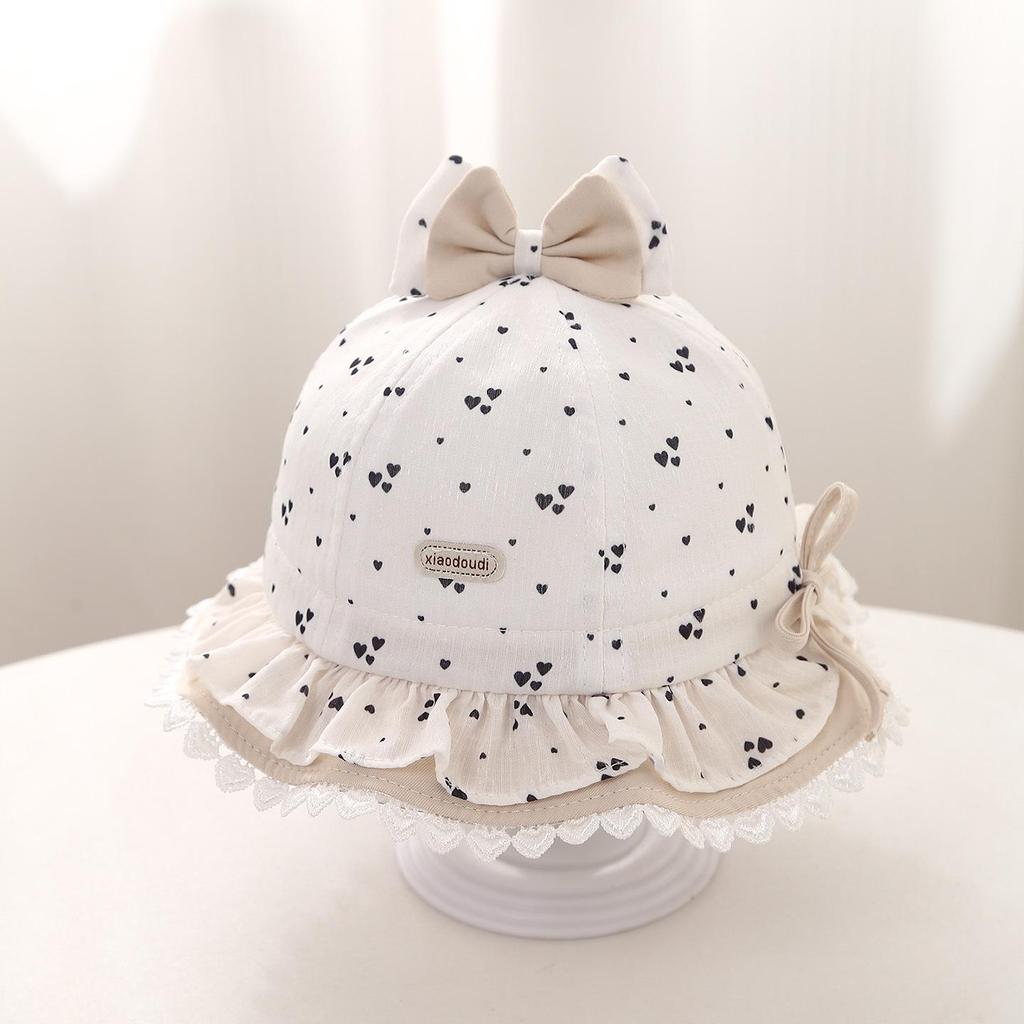 Spring 2026 Baby Girl Lace Bow Sun Hat