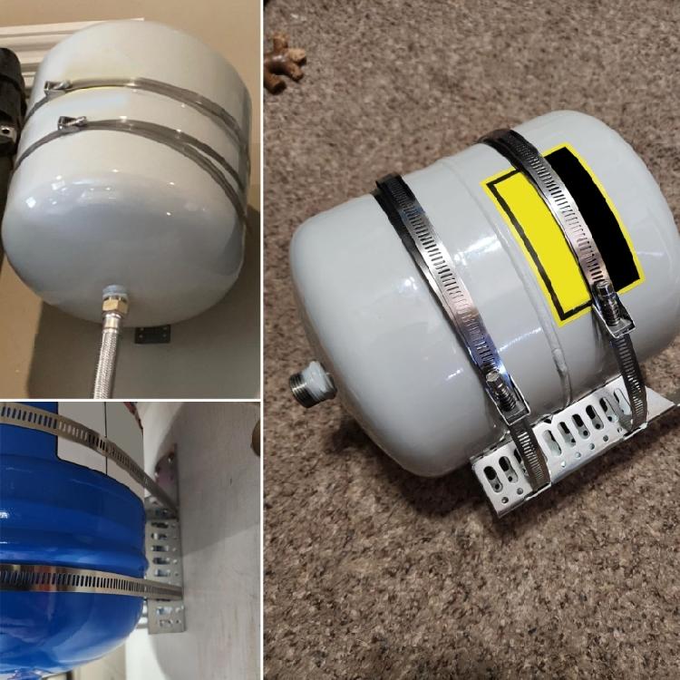 Sturdy Expansion Tanks Brackets Set for Home Water Heating Systems Accommodates Tanks Safety Straps Included Daily Use