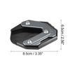 X AUTOHAUX Motorcycle Kickstand Extension Pad Side Stand Support Plate in Black Titanium for Suzuki Gixxer 250 SF 2018-2023