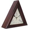 Orologio da parete a forma di triangolo, fatto a mano, da 12 pollici, in legno, stile antico, decorazione per casa e ufficio, articolo da regalo