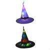 2 Packs LED Halloween Witch Hat Outdoor Hanging Decoration Party Costume