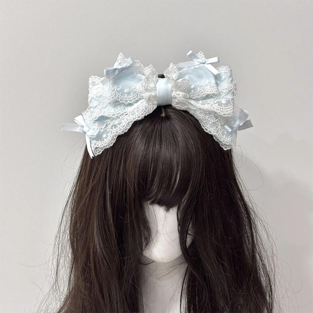 Lace Hair Band KC Girl Bow Headband Women Girls Anime Loli Headwear Accessories