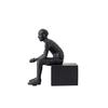 Creative White Resin Thinker Figure Sculpture Craft Desktop Decoration Abstract Art Figure Statue Indoor Aesthetic Decoration