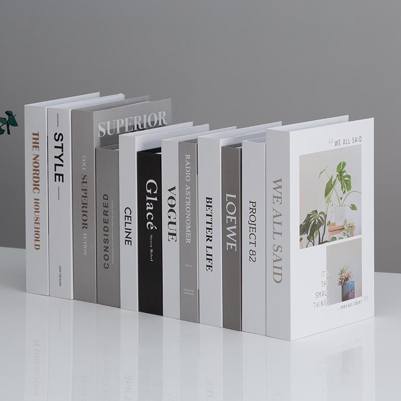 Minimalist Faux Book Decor for Living Room Display