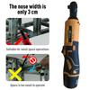 90° Electric Wrench Angle Drill Screwdriver 3/8'' 45NM Cordless Ratchet Wrench Scaffolding  With 2 Lithium-Ion Battery 12V
