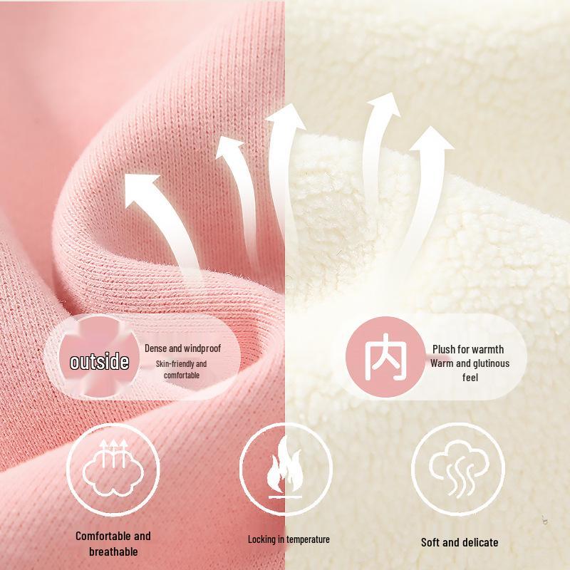 Mädchen Herbst/Winter High Waist Bauchschutzhose - Baby Alpaka Wolle und Baumwollmischung