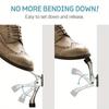 Adjustable Pedals Door Stopper Heavy Duty Mute Zinc Alloy Door Stops with Non-Slip Rubber Tip Hidden Wall Protector