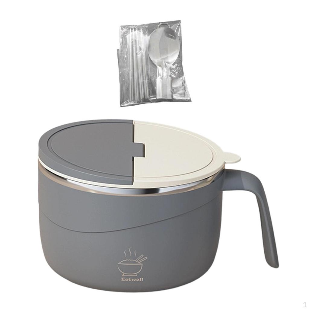 with Lid, Round Soup Bowl, Kitchen Utensil, Household Accessory, Large Capacity Cereal Container,