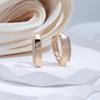 Kinel Luxury Rose Gold Color V Shape Clip Earrings For Women