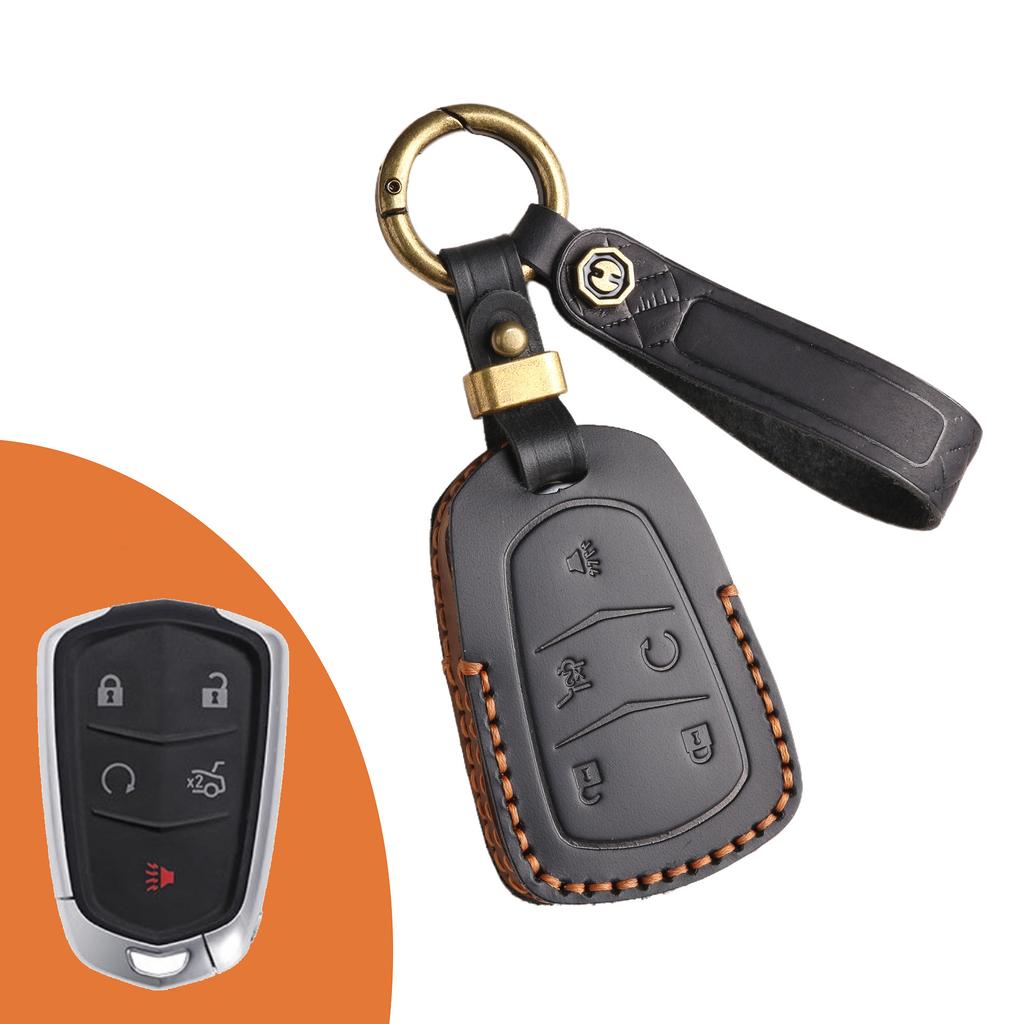 Anwendbar auf Cadillac Autoschlüsselhülle ct4ct6ct5 echtes Leder xt4 Kuh xt6 Schutz atxl hochwertig xt5 Tasche