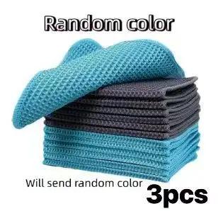 40x40cm Clean Wipe Auto Detailing Waffle Weave Wash Towel Glass Cleaning Water Drying Microfiber Window for Kitchen Bath Home