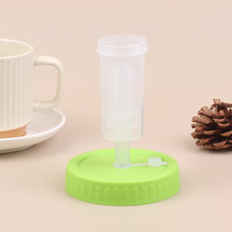 

M-Fermenting Airlock Lids Covers With One-way Exhaust Valves For Wide Mouth Mason Jar Sealed Lid Kitchen Supplies зелений