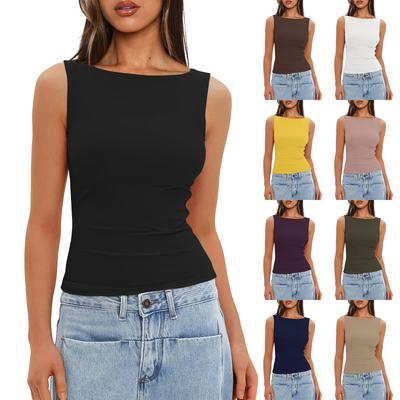 Women's Fashion Casual Slim Sleeveless Bottoming Shirt Outerwear Top