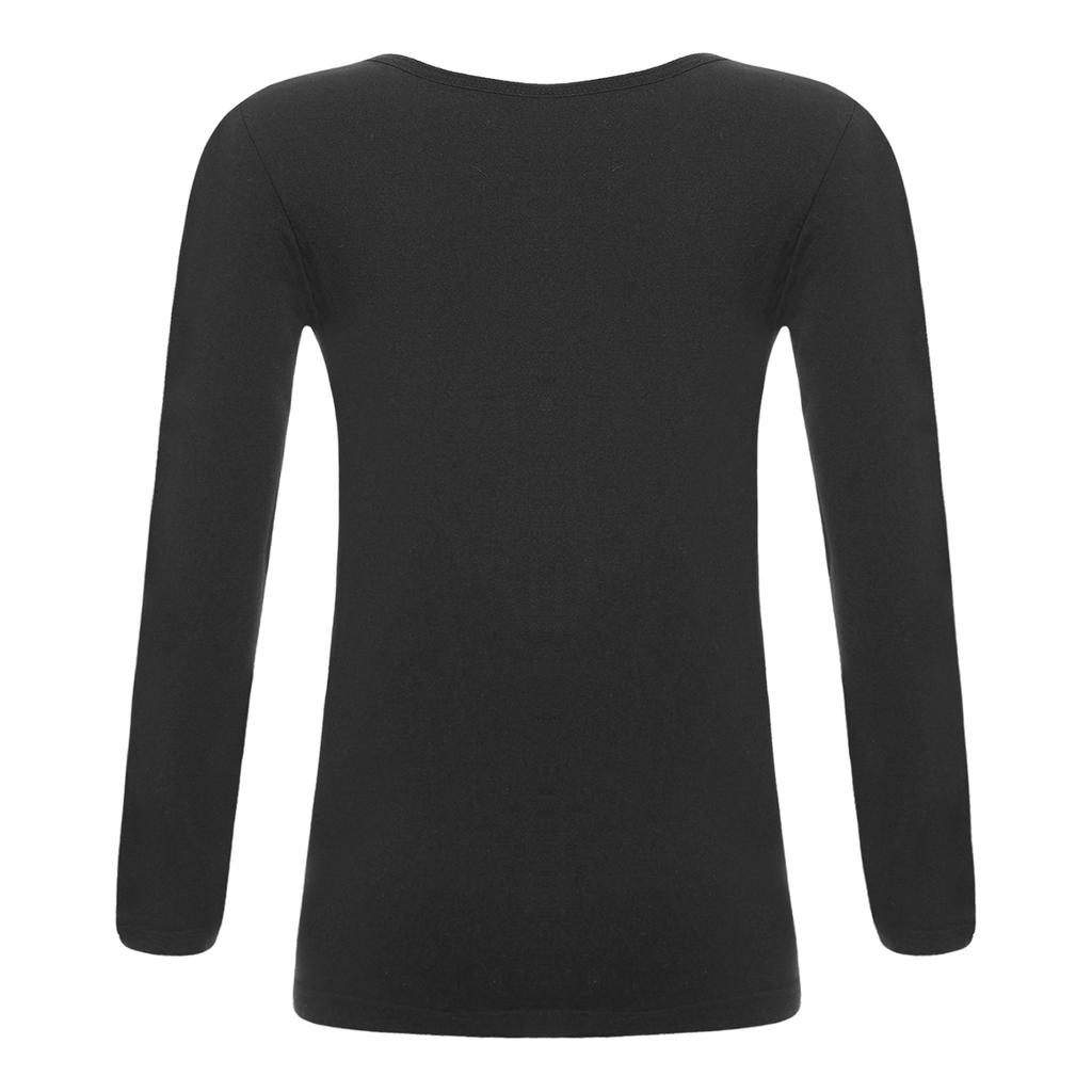 Autumn Winter Pullovers Shirt Kids Girls Thermal Long Sleeve Stretchy Thin Fleece Base Shirt