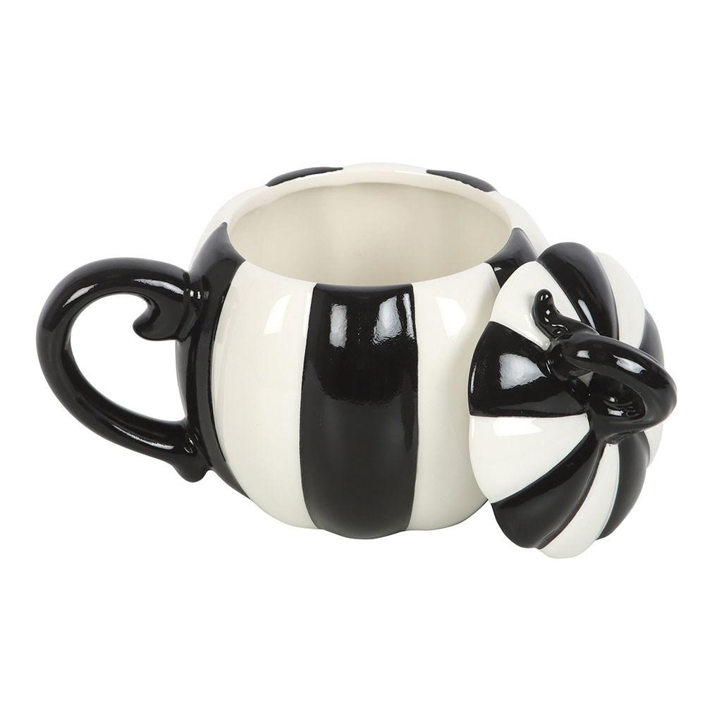 Something Different Contrast Striped Mug With Lid