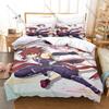 Cool Matsuri Kazamaki Suzu Kanade Ayakashi Triangle Duvet Cover Set 1 Duvet Cover + 2 Pillowcases Yokai Fantasy Bed Linens Gift