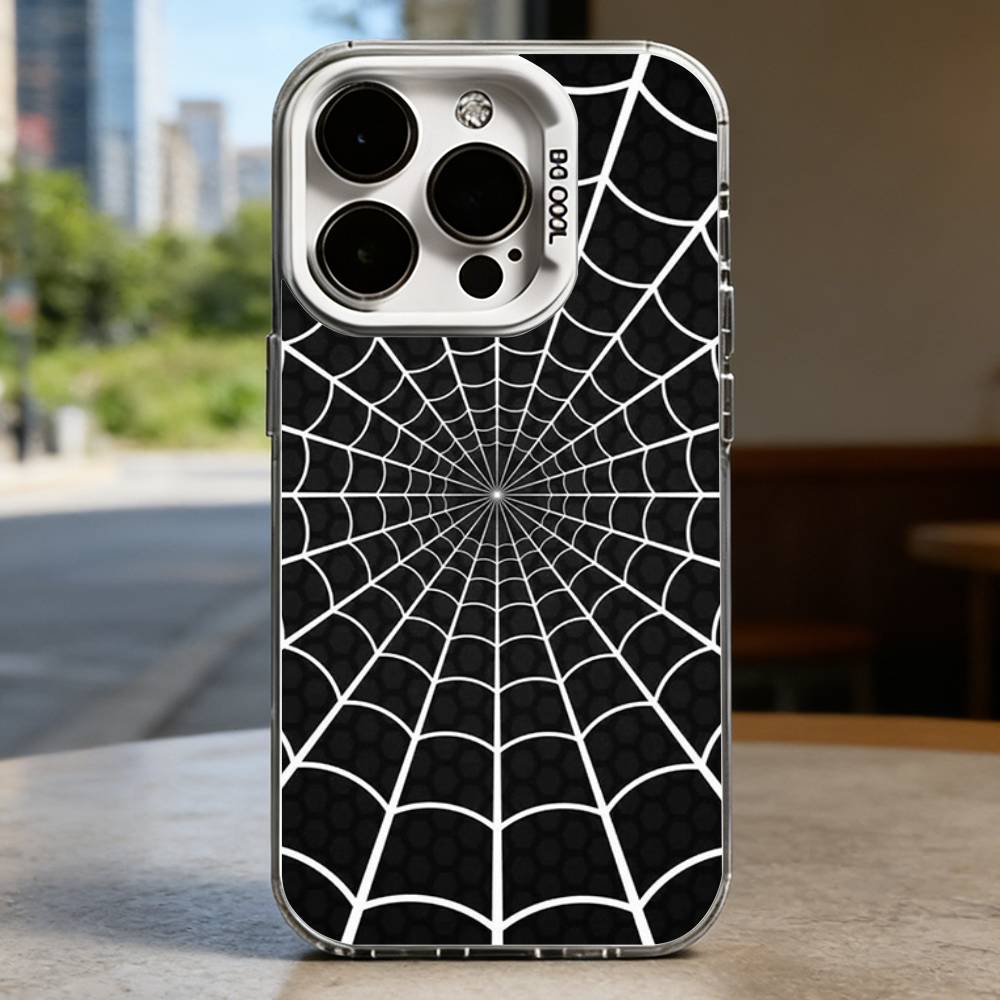 Spider web Pattern   Hard Phone Case for IPhone 16 15 14 13 12 11 Pro Max Plus16E X XR XS Max shockproof Full Cover