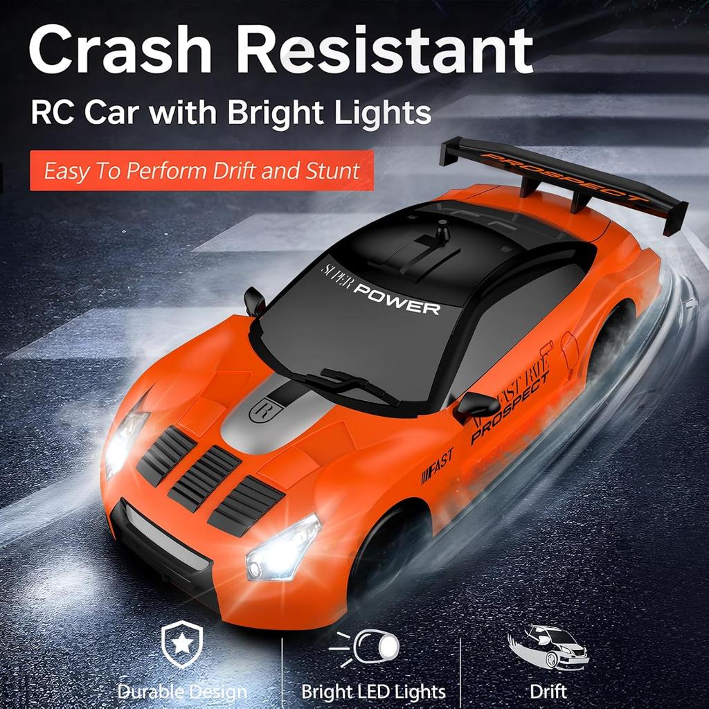 4WD Remote Control Drift Car 4X4 High Speed Racing RC Car with LED Lights RTR Radio Truck Vehicle Model Toy Gift for Kids Adults