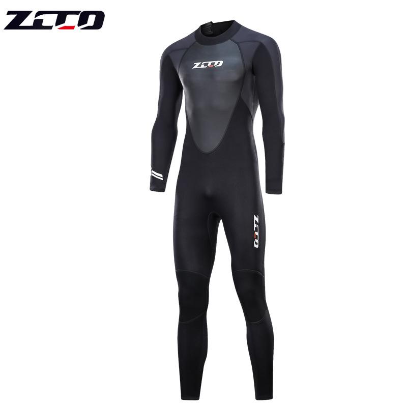 Wetsuit 3mm Professional Wetsuit Men's One-piece Thickened Thermal Deep Snorkeling Surf Suit Swimsuit Women
