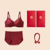Simple Ankara Red Festive and Seamless, Comfortable and Skin-friendly, No Breast Bra