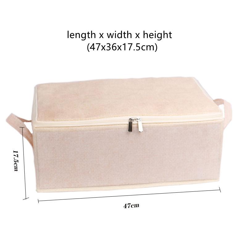 Cotton Linen Big Capacity Clothes Storage Boxes Thicken Non-woven Fabric Sundries Storage Box Wardrobe Moisture-proof Storage Bo