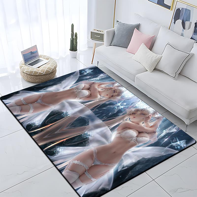 Sexy Girls Printed Carpet Living Room Home Decor Sofa Table Rug Anti Slip Chair Cushion Lounge Mat Large Rug Picnic Camping Yoga