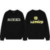 Balenciaga Printed Round-neck Pullover Sweater BL166 Black