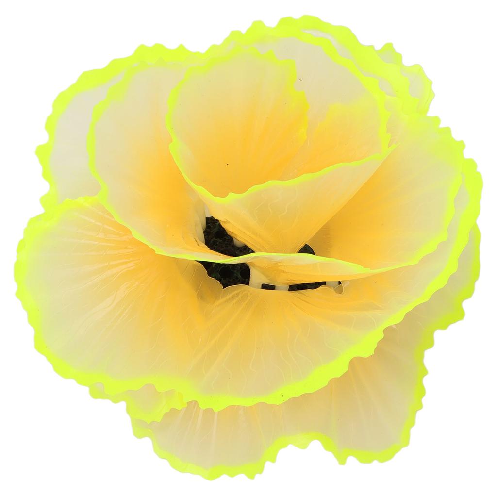 Simulation Coral Decoration Fluorescent Fish Tank Plants Decoration for Landscape Decor Yellow