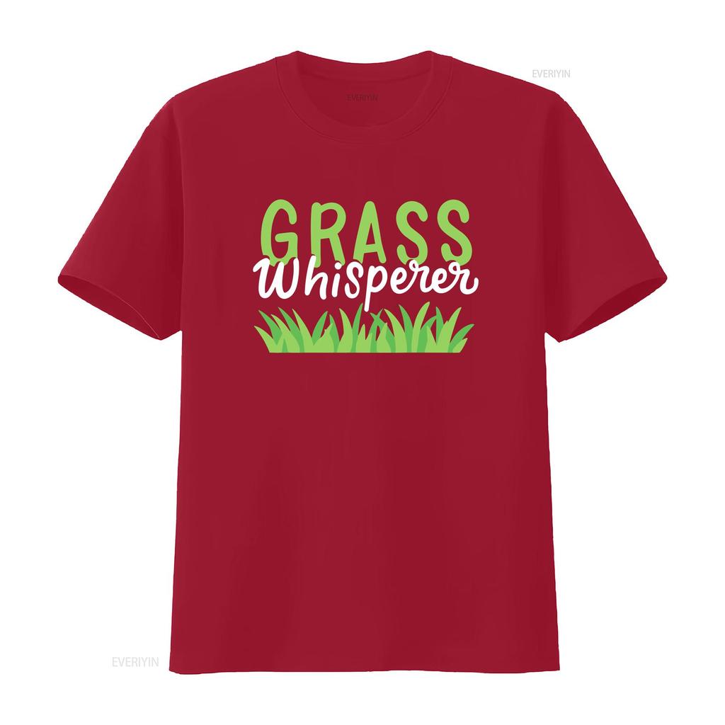 Lawn Mowing T Shirt Care Mower Grass Whisperer Vintage Washed Slightly Versatile Fashion Designer Clothes Stretched Soft