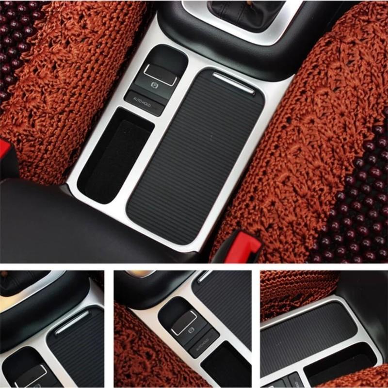 For Volkswagen VW Tiguan 2009 2010 2011 2012 2013 2014 2015 ABS Chrome Front Console Water Cup Holder Frame Cover Trims Sticker