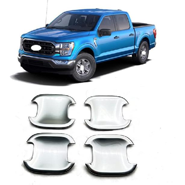Exterior Door Handles Molding Cover Trim 4PCS Black Car Decoration Accessories for Ford F150 F-150 2021 2022 2023 2024