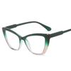 Women Flat Lens Cat Eye Contrasting Retro Flat Lens with Anti Blue Light Design Glasses That Can Be Matched with Prescription