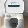 Universal Soft Toilet Seat Cover Mat With Toilet Lid Lifter Thicker Warmer Washable Toilet Seat Cover Bathroom Accessories