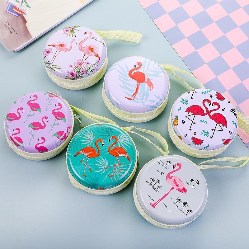 

Очаровательный кошелек для монет на молнии, модная мультяшная сумка для хранения гарнитуры, популярный мини-круглый кошелек большой емкости, милый брелок для ключей