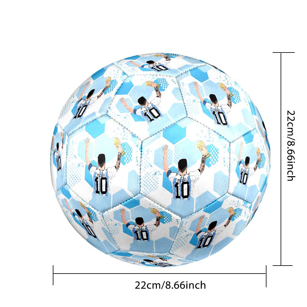 Messi's Argentina Celebration Soccer Ball Size 5 Football Machine Sewn Indoor/Outdoor Universal Football Unique Gift for Soccer Lovers