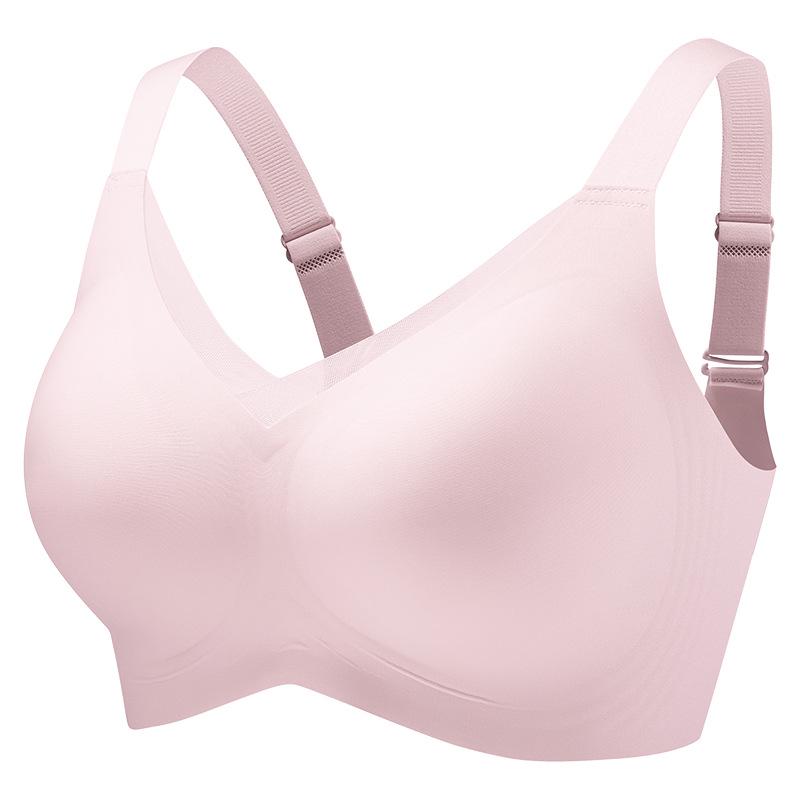 Seamless Wire-Free Push-Up Bra: Women's Criss-Cross Mesh, Side Support, Anti-Sagging, Thin, Plus Size, Ideal for Small Busts